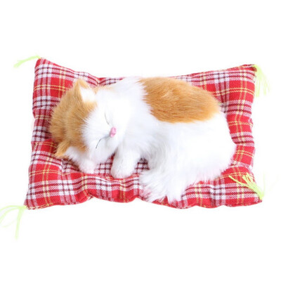 

Car Ornaments Cute Simulation Sleeping Cats Decoration Automobiles Lovely Plush Kittens Doll Toy Children Gifts Accessories
