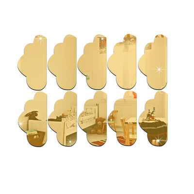 

〖Follure〗10Pcs 3D Mirror Vinyl Removable Wall Sticker Decal Home Decor Art DIY Clouds