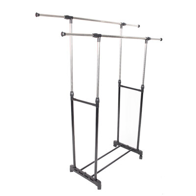 

Rolling Clothes Rack Garment Stand with Shoes Storage Shelves Clothing Hanger