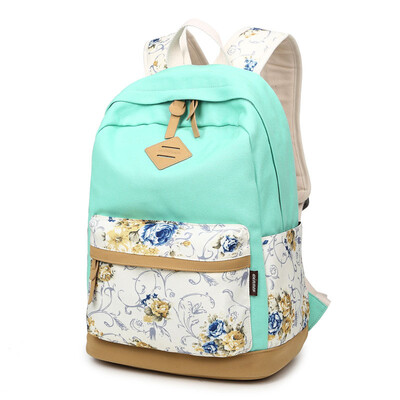 

Retro Canvas Backpack School Match Leather Satchel Rucksack Backpacks School Bags for Girls Mochila Escolar Printing School Bag