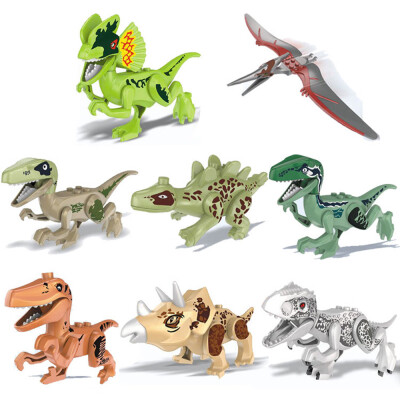 

YIWULA8 Pack Dinosaur DIY Building Blocks Action Figures Playset DIY Toys for Kids