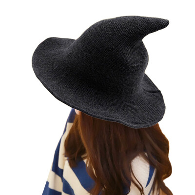

Modern Witch Hat Made From Fashionable Sheep Wool Halloween Witch Hat NEW