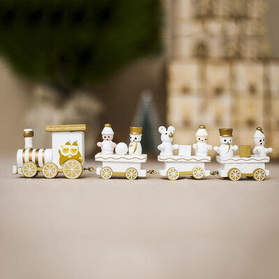 

1pc Christmas Cute Wood Carriage Train Ornament Decoration Kids Xmas Gift Toy UK