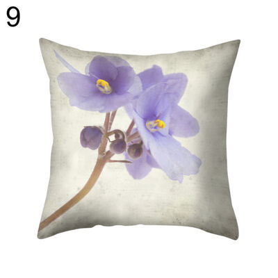 

Retro Flower Plant Throw Pillow Protector Case Cushion Cover Bedding Articles