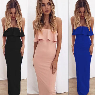 

NEW Women&39s Off Shoulder Floral Midi Dress Summer Party Long Maxi Beach Sundress