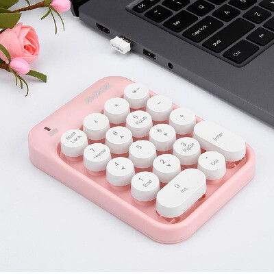 

Ajazz 24G Wireless Numeric Keyboard Mini Numpad 18 Keys Digital Keyboard for Window XP Win7 8 10 ios Laptop PC Notebook Desktop