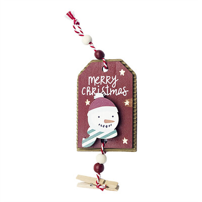 

Siaonvr Christmas Wooden Painted Santa Claus Pendant Christmas Tree Hanging Ornamen