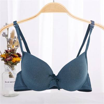 

Seamless Underwire Women Sexy Bra Color Cotton Thin Bras Smooth Gathered Underwear Girl Wrapped Push Up Bra for Women