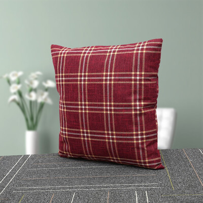 

Double-sided Printing Linen Decorative Pillows Case Checked Plaid Cushion Cover for Sofa Cojines Decorativos Para Sofa