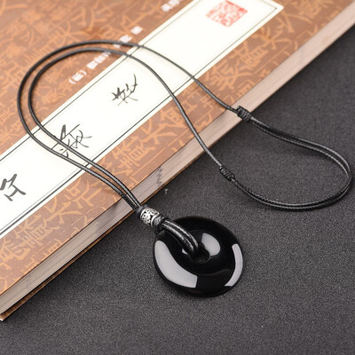 

Obsidian Pendant Pendant Mens Necklace Jewelry