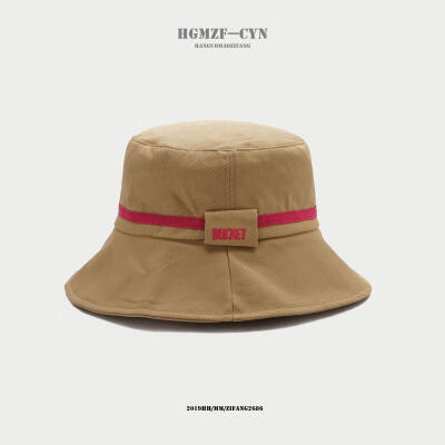 

Korean ins hat female summer outdoor student holiday sunshade hat fashion letters ribbon fisherman hat Korean version potted hat