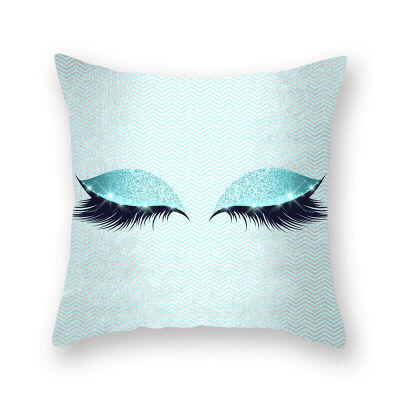 

Eyelash Lash Square Home Sofa Decor Pillow Cover Case Cushion Cover Size 18