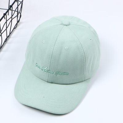 

Taobaos popular Korean hat suede velvet embroidered duck tongue cap spring sunshade cap baseball cap with curved eaves