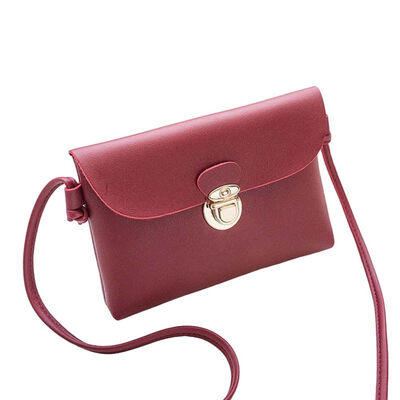 

Candy Color Fashion Women Flap Faux Leather Crossbody Sling Bag Phone Holder