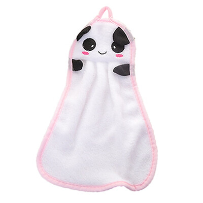 

New Fashion Flannel Cartoon Hand Towel Home Kitchen Hanging Towel 2 Colors