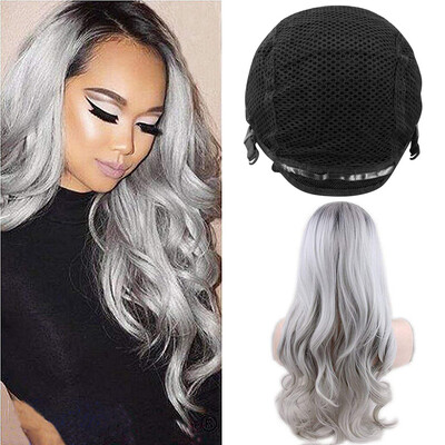 

〖Follure〗Women Long Curly Straight Wavy Synthetic Full Hair Wig Black Purple Cosplay