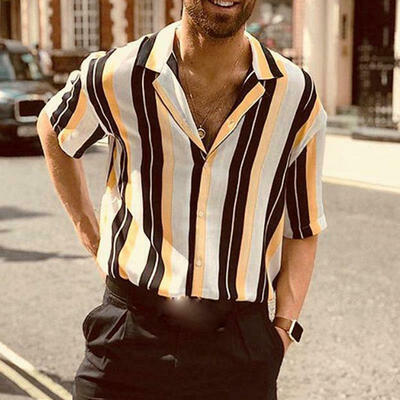 

Luxury Mens Short Sleeve Casual Loose Linen T-shirt Dress Shirt Blouse Tops Tee