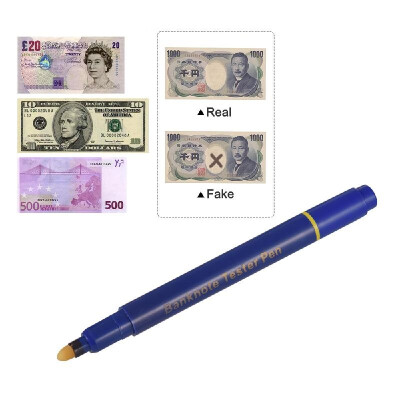 

Portable Mini Banknote Tester Pen Counterfeit Money Detector Pen Money Marker Currency Cash Checker Fake Dollar Marker with Ball P