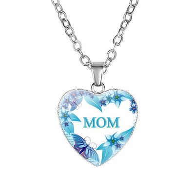 

1 Pcs Mom Love Heart Necklace Jewelry Pendant Mothers Day Mother Birthday Gift