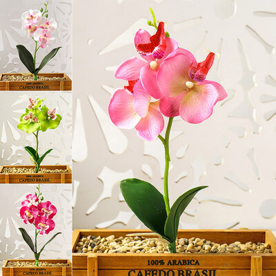 

Decoration Artificial Phalaenopsis Bonsai Bouquets DIY Craft Flower Mini Wedding