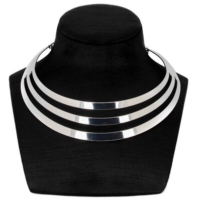 

Fashion Hollow Metal Necklace Hyperbole Simple Detachable Collar Accessories