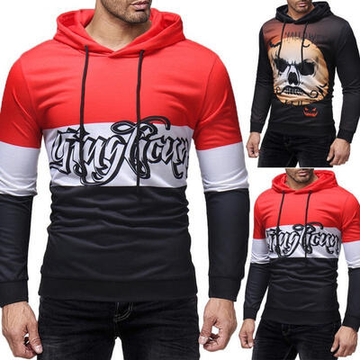 

Fashion Men´s Hoodie Sweater Hip-hop Skateboard Printed Slim Fit Sweatshirts Pullover Coats