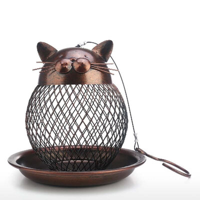 

Cat Shaped Bird Feeder Cat Shaped Vintage Handmade Outdoor Decoration Villa Garden Decoration
