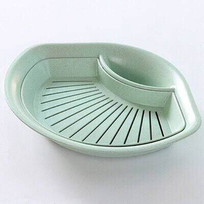 

New Wheat Straw Fan Shape Dumplings Vinegar Tray Seasoning Plate Fruit Dish Draining Dish Tableware Kitchen Tools