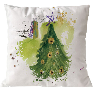 

Tailored Merry Christmas Pillow Cases Linen Sofa Cushion Cover Home Decor Pillow Core