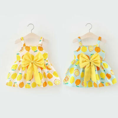 

US Newborn Baby Girl Bowknot Clothes Princess Dress Outfits Sunsuit Summer 0-3Y