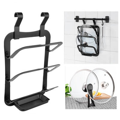 

Greensen Double Layers Pan Pot Lid Cover Holder Organizer Storage Rack Shelf Holder