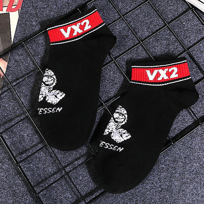 

Mens Tide Socks Color Combed Cotton Socks Mens Socks Casual Wear Print Knit Funny Tube Boat Socks Shallow Socks
