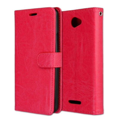 

MOONCASE BQ Aquaris U Lite 3 Card Photo Frame Holster - Red