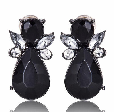 

Best lady 2017 New Colorful Flower Big Brand Design Luxury Starburst Pendant Crystal Stud Gem Statement Earrings Jewelry