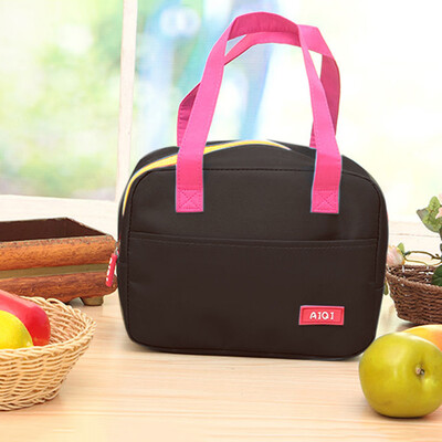 

Toponeto New Portable Waterproof Thickness Insulated Picnic School Lunch Bag Office Black