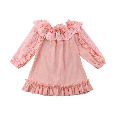 

Newborn Kids Baby Girl Birthday Wedding Pageant Formal Party Tulle Lace Dress