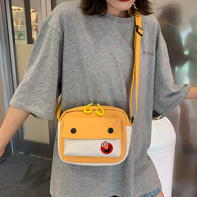 

Ins super fire wild small bag summer small fresh canvas bag shoulder bag 2019 new fashion Messenger bag
