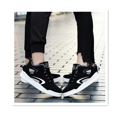 

2018 Korean version of winter cotton shoes plus velvet thickening warm junior high school students autumn&winter trend mens s