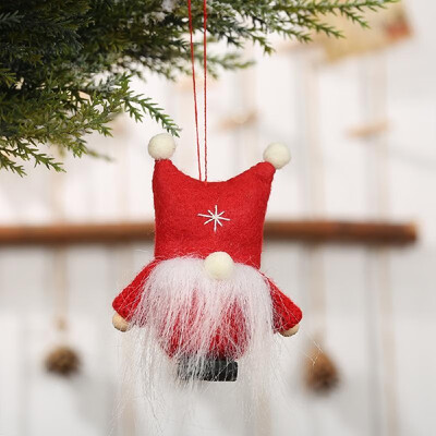 

Christmas Ornament Plush Doll Cute Old Men Faceless Doll Hanging Pendant Decorations Christmas Gift Home Party Xmas Decoration