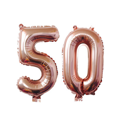 

Gobestart 40 Inch Rose Gold Number Foil Digital Balloons For Birthday Party