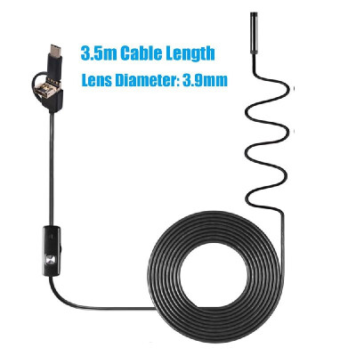 

3-in-1 Industrial Endoscope Borescope Inspection Camera Built-in 6 LEDs IP67 Waterproof USB Type-C Endoscope for Android Smartphon