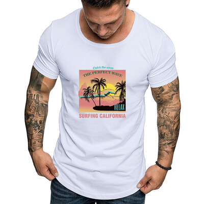 

Toponeto Men Fashion Solid Printing Style Cotton Design T-shirt Casual Shirts Tops Blouse