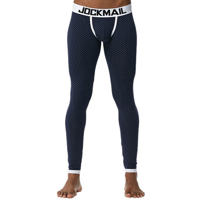 

Gobestart Mens Cotton Letter Printed Skinny Slim Fit Warmth Long Leggins Comfy Trousers