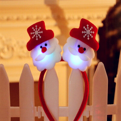 

Christmas LED Flashing Glowing Headband Women Girl Kids Xmas Gift Party New Year Halloween Christmas sweater Hair Decor Props W1