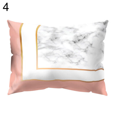 

Marble Grain Geometric Print Pillow Case Sofa Waist Throw Cushion Cover Decor