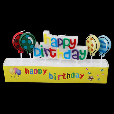 

Greensen Party Celebration Cake Decoration Smoke Free Letters Balloon Happy Birthday Candle Set