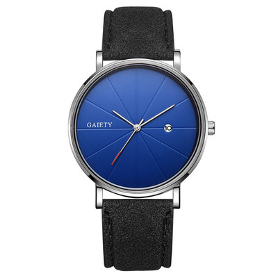 

Gobestart Fashion Simple Simple Casual Calendar Business Leather With Strap Mens Watch