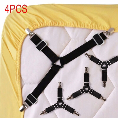 

4812PCS Triangle Bed Mattress Sheet Clips Grippers Straps Suspender Fastener Holder