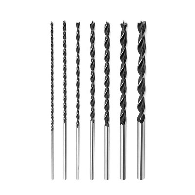 

High Quality 7Pcs 12" Brad Point Drill Bit Set Extra Long 7 Different Diameters Woodworking