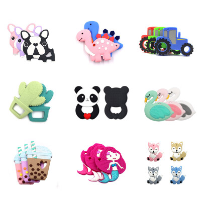 

Baby Boys Girls Newborn Teething Toys For Children BPA Silicone Free Soft Silicone Teethers With Pacifier Clip